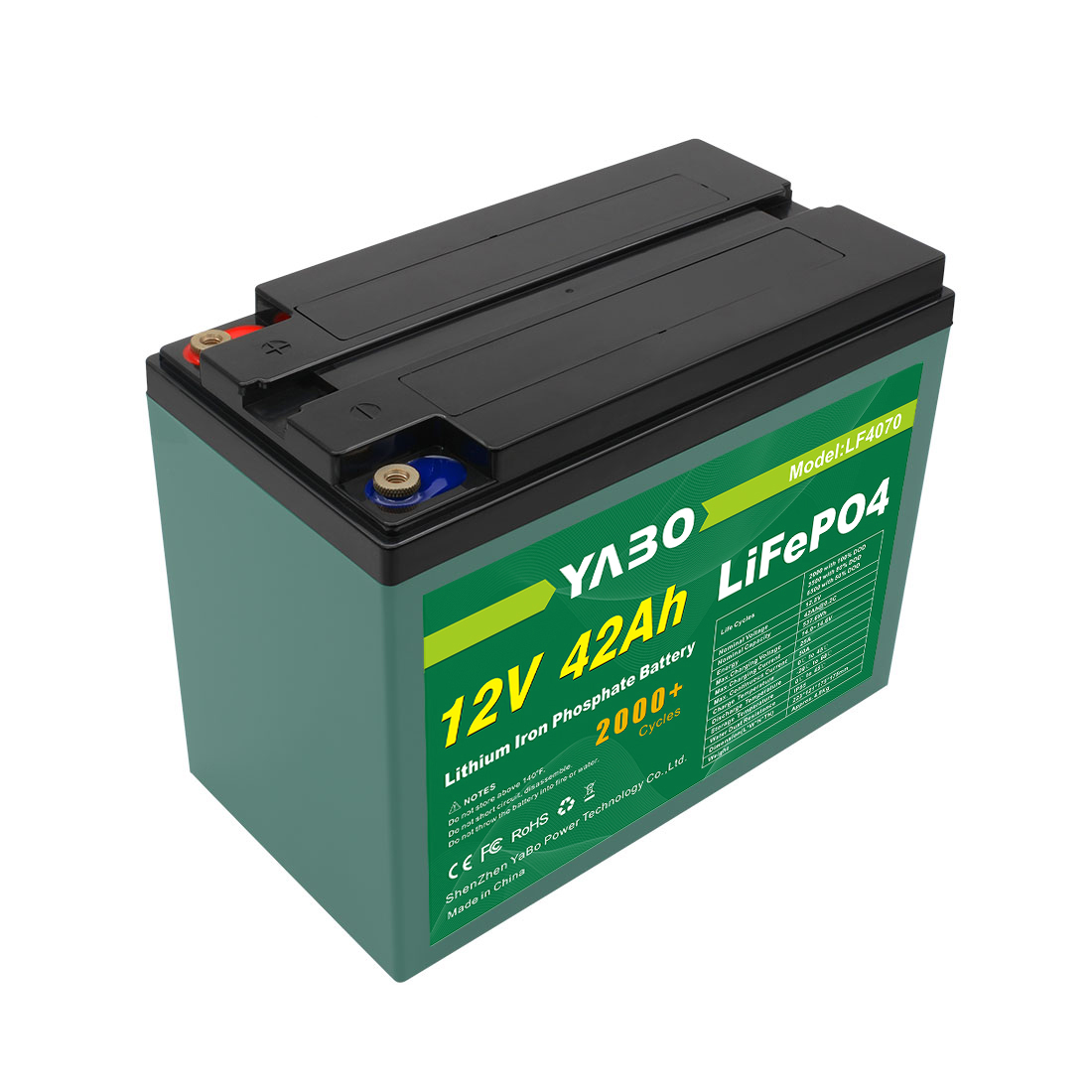 12V 42Ah Cylindrical Lithium Ion 12v Power Cell Battery